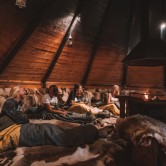 Geteiltes Lavvo im Tromsø Villmarksenter